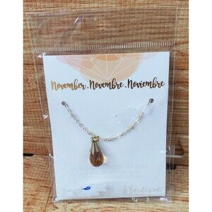 B. Boutique by Evergreen November Birthstone Necklace NIP